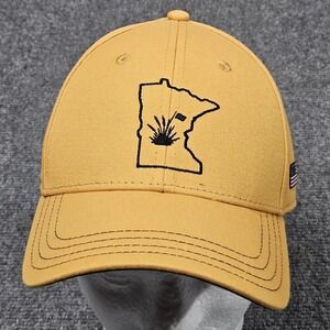 Pukka Golf Cap Hat Yellow Minnesota State Outline American Flag Cap Country Club